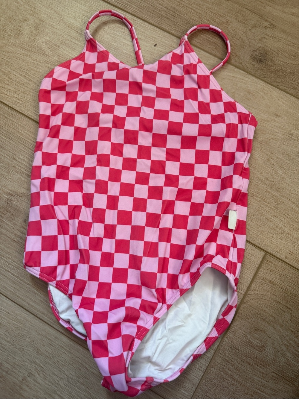Quince Pink Checkerboard One-Piece Swimsuit